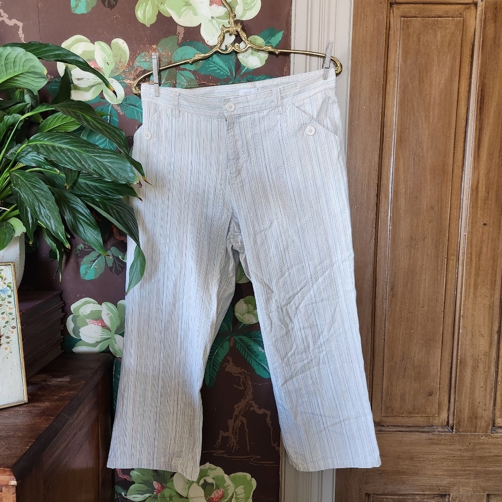Liz Claiborne Light Blue Pinstripe Straight Leg Pants
